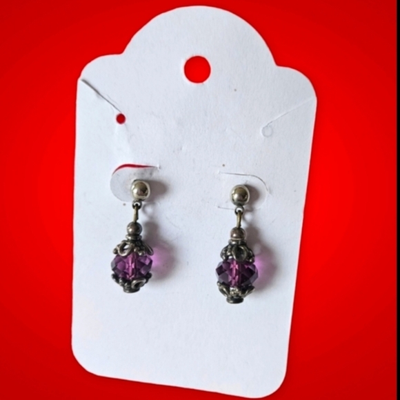 Contemporary Pierced Dangle Earrings Lot of 10 Faux Pearl, Faceted Glass, Beaded - Picture 3 of 11